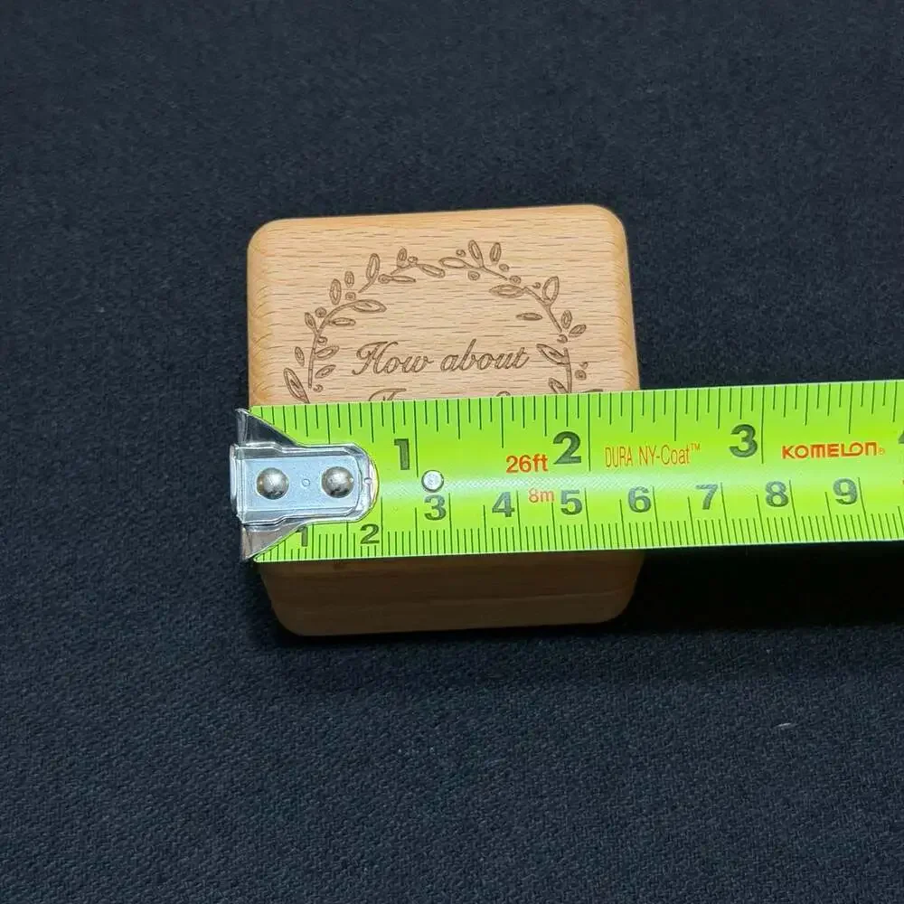 How About Forever? Engraved Wooden Double Ring Box